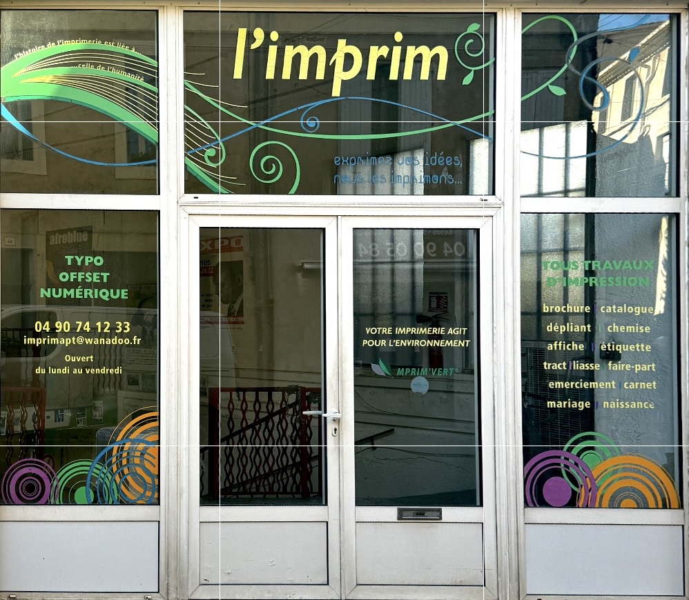 Entrée de l'imprimerie L'Imprim à Apt